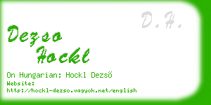 dezso hockl business card