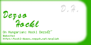 dezso hockl business card